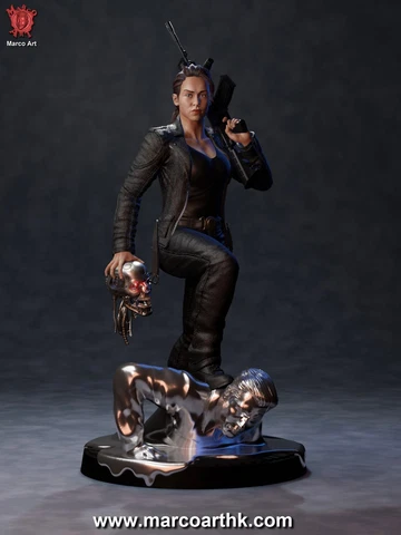 Terminator 3d printed model - Sarah Connor 3D figure - 1/6 1/10 scale Cover