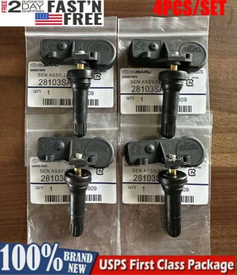 Complete Set of 4 Genuine OEM Subaru TPMS Tire Pressure Sensors Kit 28103SA001 — 第 1/4 张图片