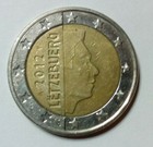 EURO LUXEMBURG 2012 2€ (04) 2,00€ ZWEI-EURO gelaufen zirkuliert aus Umlauf