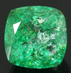 Natural MUZO Colombia Green Emerald 9.75 Ct Cushion Certified Unheated Gems T449 - Picture 1 of 7