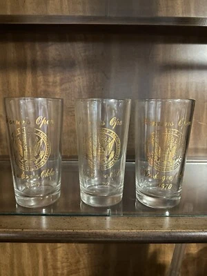 Juego de 3-1970-Asso de Golf de EE. UU.-Abierto para Mujer-Muskogee Oklahoma-Brockway Glass #143 Foto 1 de 4