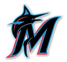 Autocollant/autocollant coupe précision Miami Marlins « M »