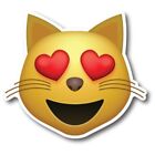 Autocollant aimant emoji Magnet Me Up Cat Heart Eye - aimant robuste pour camion de voiture
