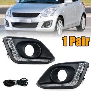1 Pair LED DRL Daytime Running Light Fog Lamp For Suzuki Swift 2014 2015 2016 - Picture 1 of 11