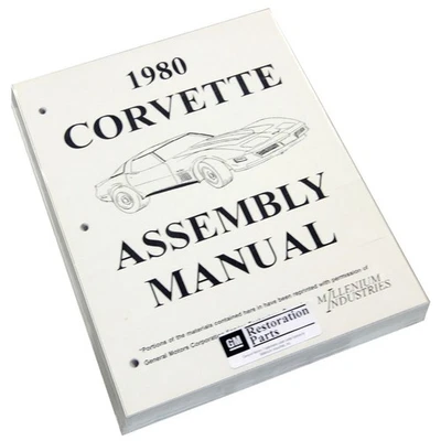 Libro de restauración de reparación manual de montaje de fábrica Chevrolet Corvette 1980 Foto 1 de 4