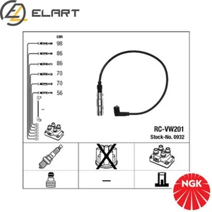IGNITION CABLE KIT 0932 FOR VW GOLFIII/SHARAN/CORRADO/PASSATB3/B4/VENTO FORD - Picture 1 of 9