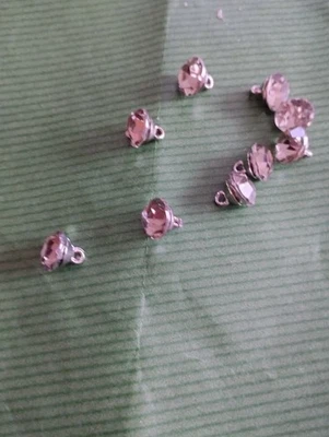 Buttons Set Of 8 Single Photo True Colour Silver With Shank Approx 1Cm Diameter - Image 1 of 3