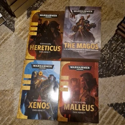 Warhammer 40K Eisenhorn Books: Xenos, Malleus, Hereticus, The Magos Dan Abnett - Image 1 of 4
