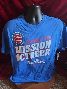 Chicago Cubs Mission Oktober 2016 World Series Jahr Herrenhemd blau Large neu mit Etikett - Bild 1 von 6
