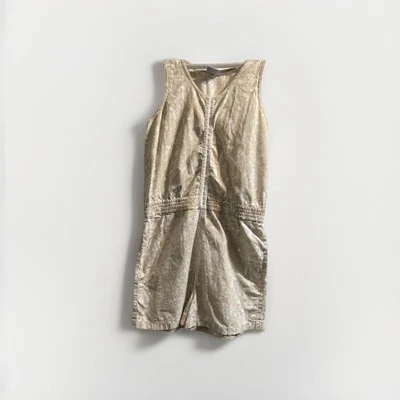 Extra Touch Vintage Beige & White Romper 38, made in Hong Kong - Image 1 of 3