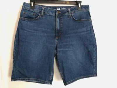 Pantalones Cortos Lee Para Mujer 16M Azul Bermudas Denim Elastizados Bolsillos Tiro Medio Informales Exterior Foto 1 de 4