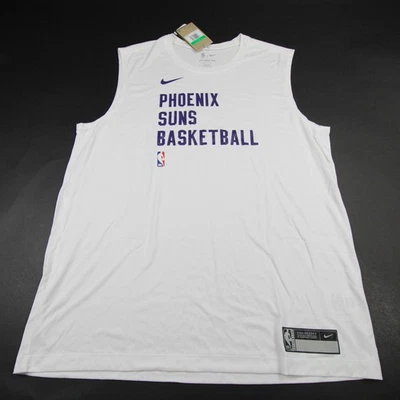 Camisa sin mangas Phoenix Suns Nike NBA Authentics para hombre blanca nueva Foto 1 de 4