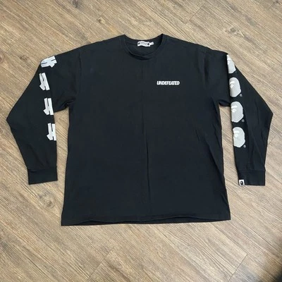Camiseta negra manga larga A Bathing Ape X Undefeated Undftd BAPE para hombre 3XL Foto 1 de 4