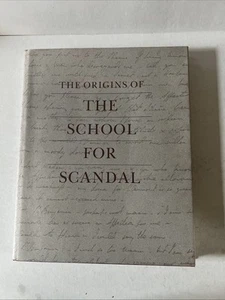 The Origins of The School for Scandal 1986 HC/DJ, Sa45 - Picture 1 of 5