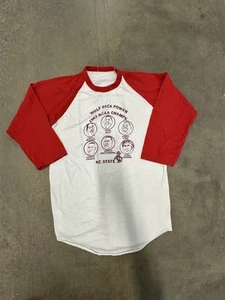 Vintage 1983 NCAA Champions NC State Raglan T-Shirt Größe Large vorne/hinten - Bild 1 von 5