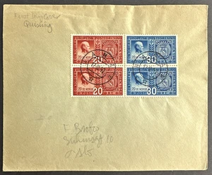 Norway 1942 FDC Sc# 253-254 Set of 2 Pairs + Posthorn Seal Postal Congress - Picture 1 of 2