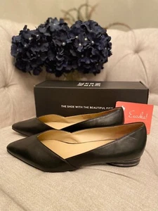 NIB Naturalizer Women's "Havana" Low Heel Dress Flats in Black Leather Sz10W - Picture 1 of 15