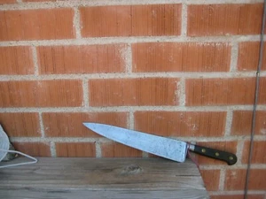 Cuchillo de Chef Vintage Hoja 9 1/2" *** SABATIER K *** Carbono Forjado Acier FRANCIA - Imagen 1 de 11