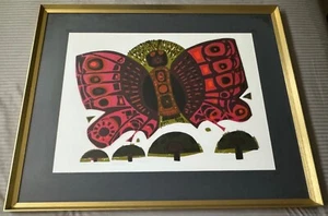 Vintage David Weidman Screen Print Butterfly Pop Art Mid Century MCM Modern 70s - Picture 1 of 11