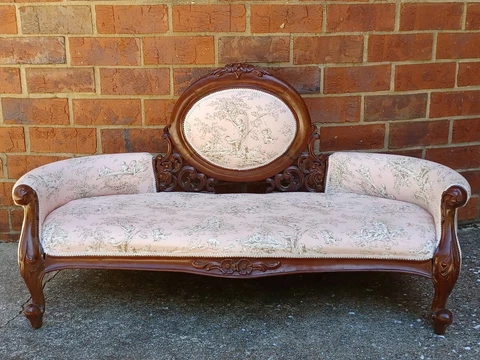 Vintage Antique Reproduction CHILD'S CHILDRENS SETTEE Sofa VICTORIAN Parlor Cover