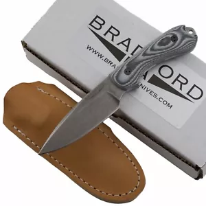 Bradford Guardian 3 Black White Fixed Blade Knife G10 Handle Full Tang FE118A - Picture 1 of 6