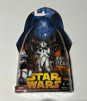 Figura de acción Hasbro Star Wars Revenge of the Sith Clone Commander 2005 sin usar, en caja Foto 1 de 2