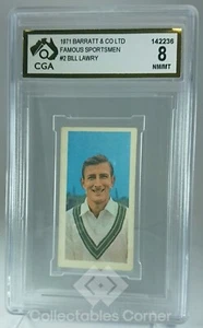 1971 Barratt Famous Sportsmen Bill Lawry Card Graded 8 - Bild 1 von 2