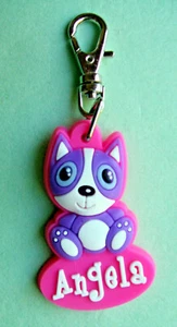 PERSONALISED ZIPPER PALS - ANGELA - Keyring, charm, zip puller - Picture 1 of 2