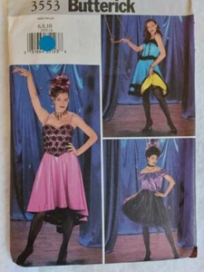 Patrones de Disfraz de Halloween Butterick 3553 Misses' Saloon Niña Talla 6-8-10 - Imagen 1 de 2