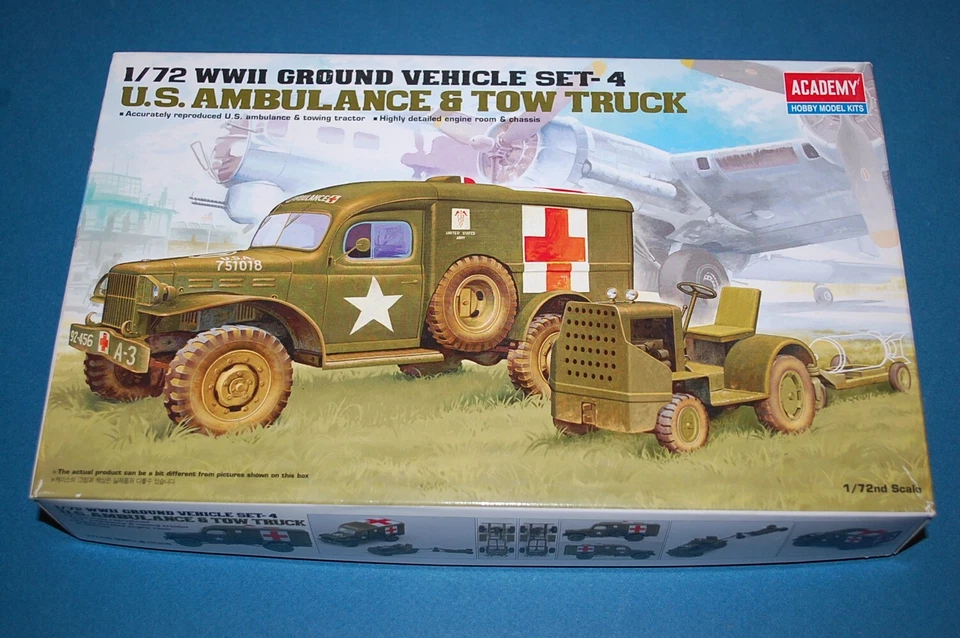 Academy 13403 - 1/72 Ambulanza E Trattore US - Nuovo
