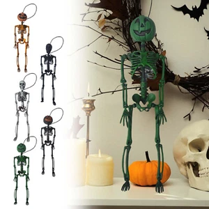 Posable Esqueleto de Halloween - 36 Articulaciones Cuerpo Completo Movible Decoración de Miedo - Imagen 1 de 28