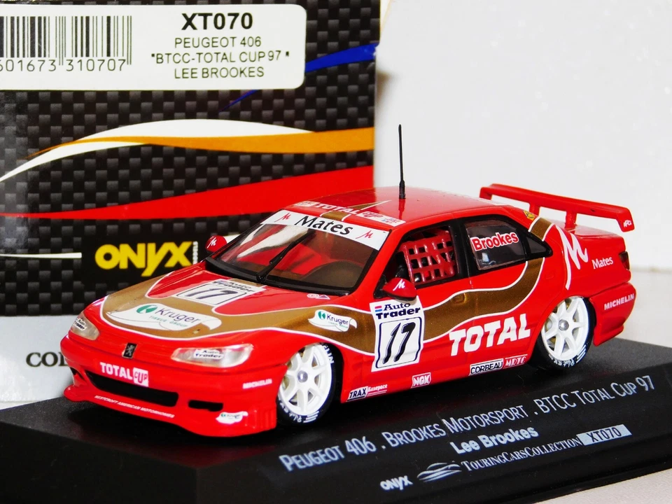 PEUGEOT 406 TOTAL BROOKS MOTORSPORT #17 LEE BROOKES BTCC 1997 ONYX XT070 1/43 - Immagine 1 di 1