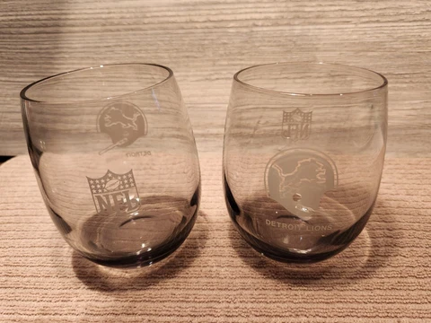 VINTAGE Detroit Lions Smokey Hi Ball Cocktail Glass NFL Football Cover