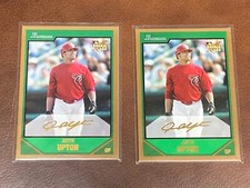 Justin Upton 2007 Bowman Draft GOLD #BDP3 ROOKIE RC LOT of 2 Diamondbacks