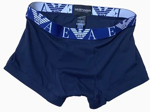 EMPORIO ARMANI Men's Stretch Cotton Eagle Logo Boxer Trunk SMALL (30"- 32") NEW - Picture 1 of 5