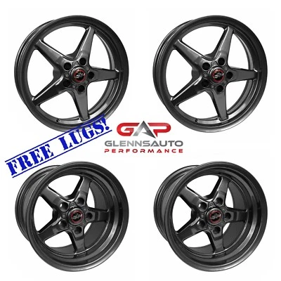 Race Star Drag Pack 18x5/17x10,5 para 15+ S550 Mustang (gris) - Kit combinado de 4 ruedas Foto 1 de 4