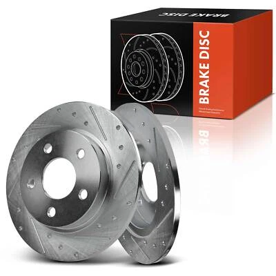 2 piezas de rotores de freno traseros perforados 280,90 mm para Buick Cadillac Pontiac Oldsmobile Foto 1 de 4