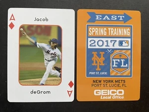 *SELTEN* JACOB deGROM ~ 2017 NY Mets Frühjahrstraining Spielkarten ~ ACE DMONDS - Bild 1 von 1