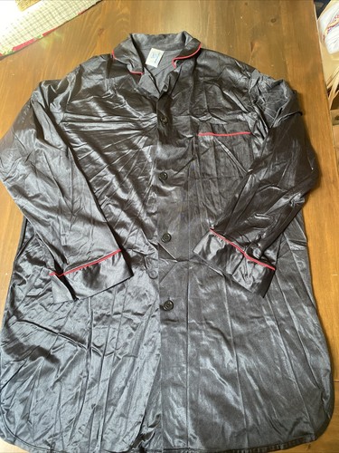 UNDERCOVER Camicia da notte vintage sotto copertura indossare camicia da notte grande nero rosso bottoni eccellenti