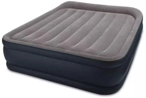Intex Queen Deluxe Pillow Rest Raised Air Bed BuiltIn Pump Comfortable Convenien - Picture 1 of 10
