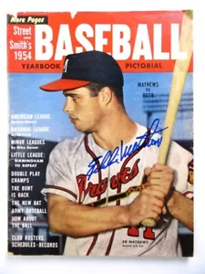 Eddie Mathews Signed Autographed Magazine Street & Smith 1854 Braves JSA AG71428 - Picture 1 of 4