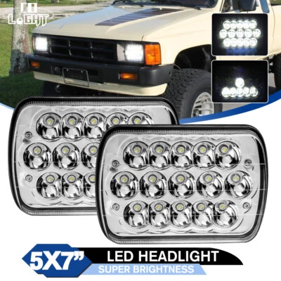 pAIR Para Toyota Pickup Truck 1982 1995 Tacoma 5x7 7x6"" Faróis de Led Hi/Lo DOT - Imagem 1 de 4