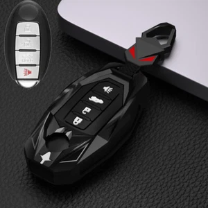 Smart Remote Key Fob Case Cover Holder Zinc Alloy Car Fit For Nissan Infiniti - Picture 1 of 4