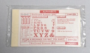WALTHERS TRAIN DECALS HO GAUGE ALPHABETS RAILROAD ROMAN #4 BLACK 4-B-8 - Picture 1 of 2