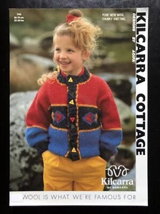 Kilcarra Cottage Children's Diamond Cardigan Knitting Pattern EXCELLENT - Picture 1 of 2