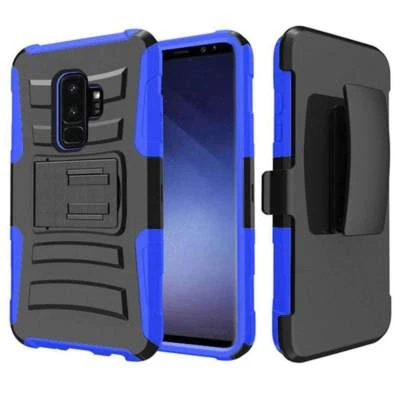 For Galaxy S9 Plus Hybrid Rugged Armor Shockproof Case Belt Clip Holster Stand - Image 1 of 2