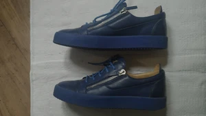 GUISEPPE XANOTTI HERREN SNEAKER GR 45 Leder Halbschuh Blau - Bild 1 von 8