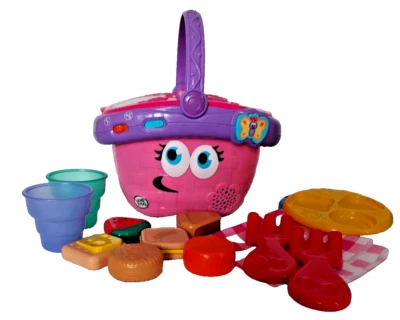 LeapFrog Shapes and Sharing Picnic Basket, complete all pieces and tablecloth - Image 1 of 4