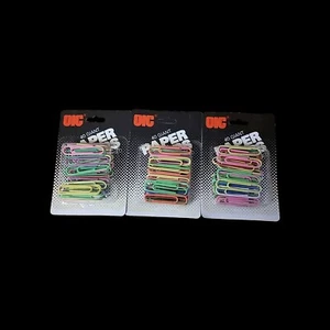 Pack de 3 OCI Jumbo Asst. Clips de papel recubiertos de vinilo de colores (paquete de 3-40 = 120 en total) NUEVOS - Imagen 1 de 4