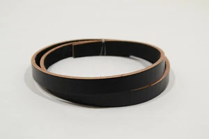 Leather Strip - Black Hermann Oak Veg - 5/8" x 40" - 8-9 oz - 1 Pieces (E404) - Picture 1 of 3